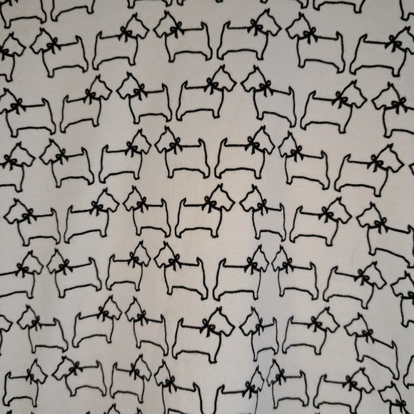 Charter Club Black Scottie Dog Mock Neck Shirt Supima Cotton Size Medium - Picture 3 of 4